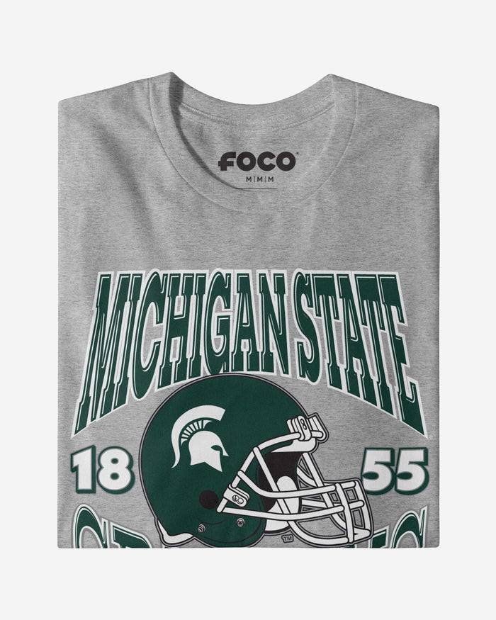 Michigan State Spartans Classic Team Helmet T-Shirt FOCO - FOCO.com