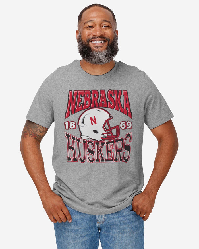 Nebraska Cornhuskers Classic Team Helmet T-Shirt FOCO - FOCO.com