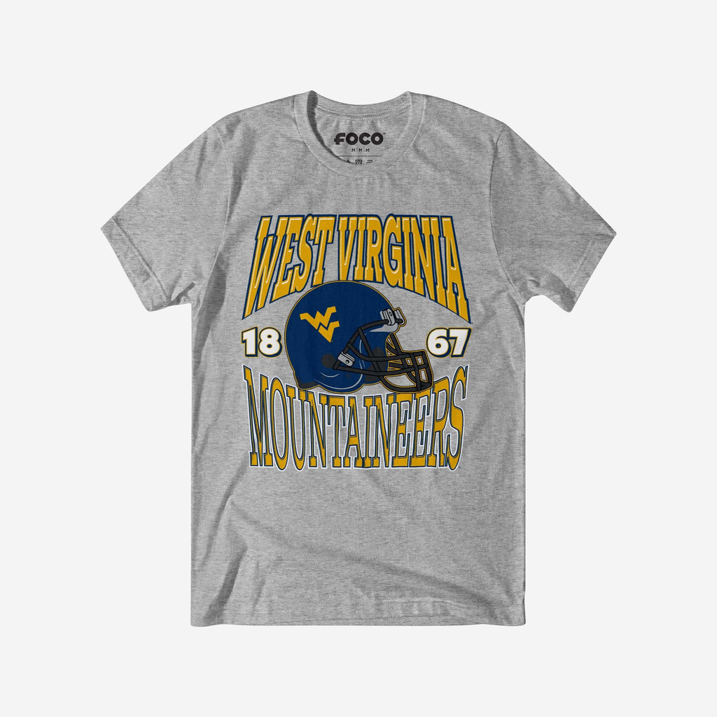 West Virginia Mountaineers Classic Team Helmet T-Shirt FOCO S - FOCO.com