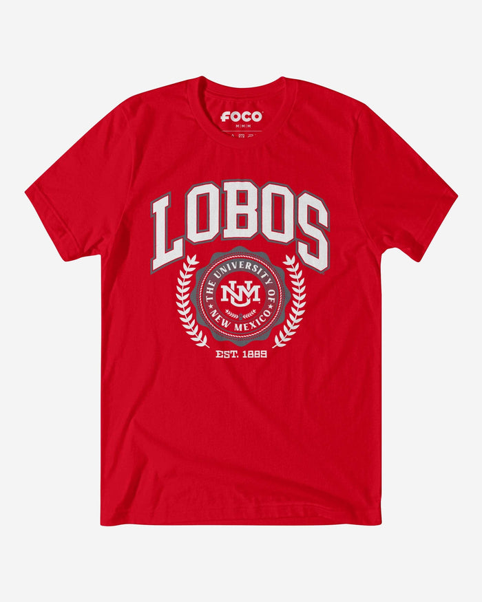 New Mexico Lobos Team Crest T-Shirt FOCO Red S - FOCO.com