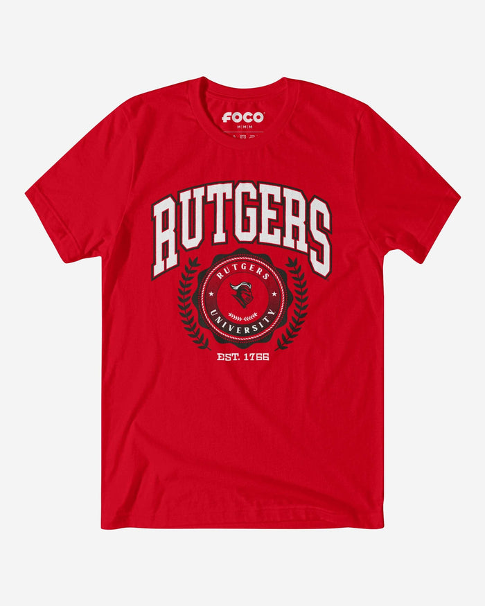 Rutgers Scarlet Knights Team Crest T-Shirt FOCO Red S - FOCO.com