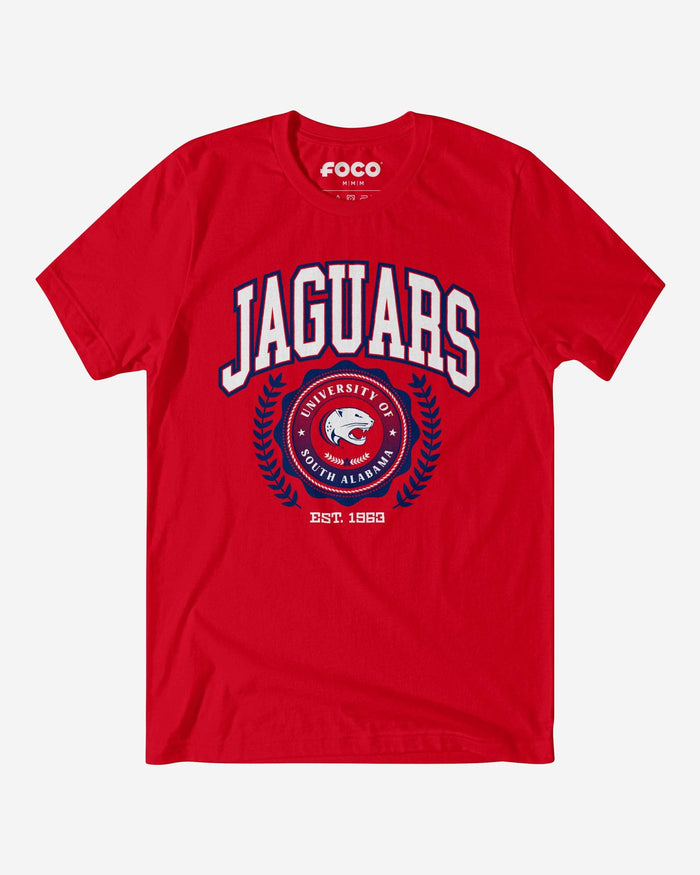 South Alabama Jaguars Team Crest T-Shirt FOCO Red S - FOCO.com