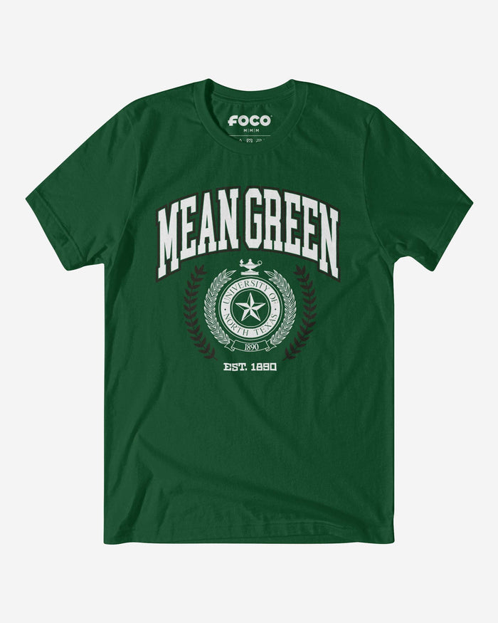 North Texas Mean Green Team Crest T-Shirt FOCO Evergreen S - FOCO.com