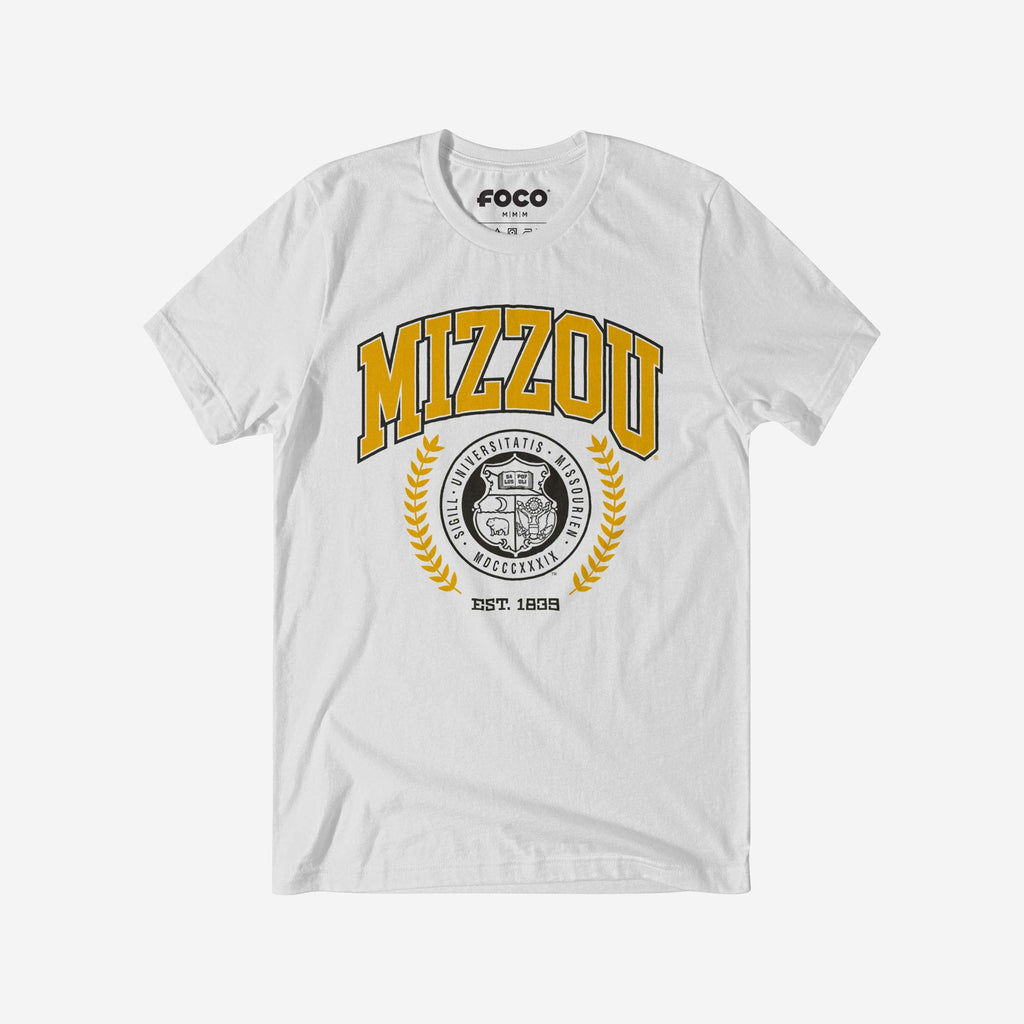 Missouri Tigers Team Crest T-Shirt FOCO White S - FOCO.com