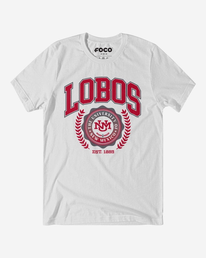 New Mexico Lobos Team Crest T-Shirt FOCO White S - FOCO.com