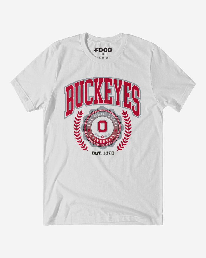 Ohio State Buckeyes Team Crest T-Shirt FOCO White S - FOCO.com