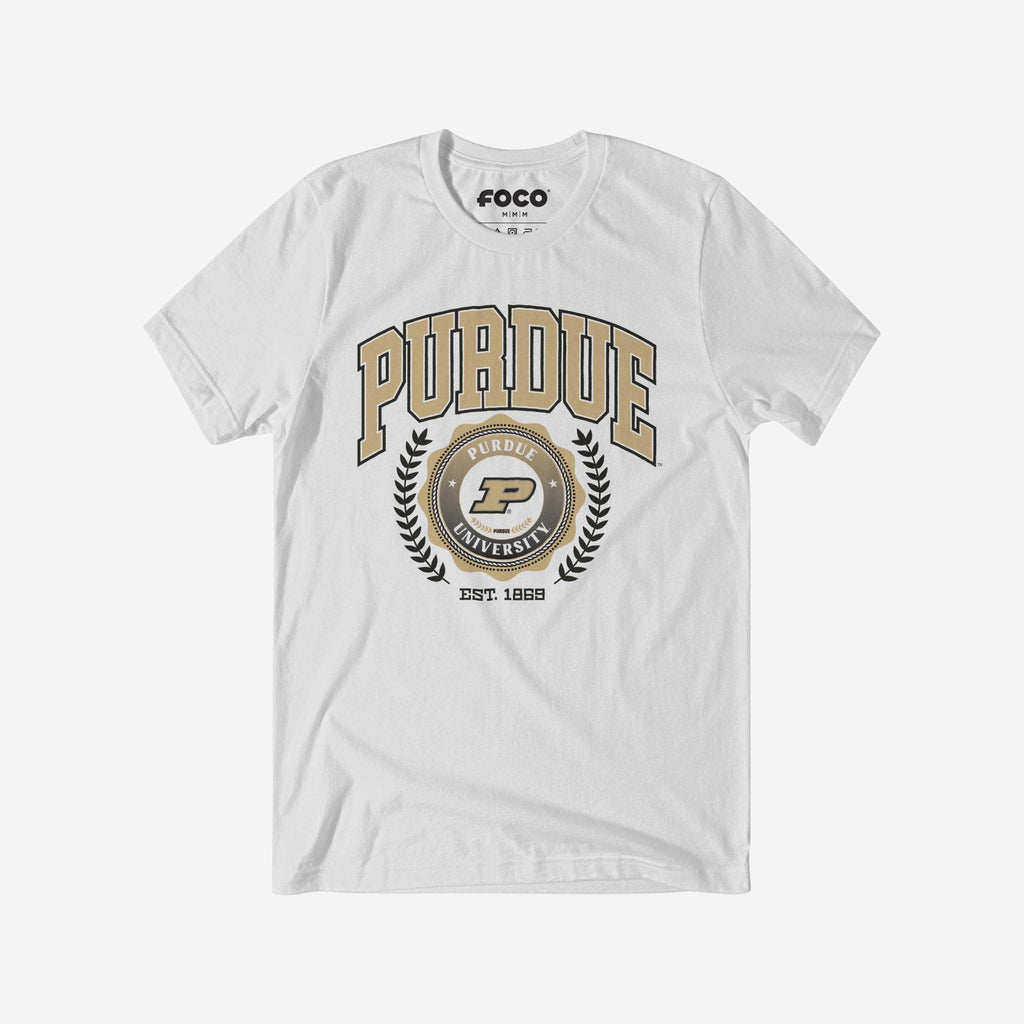 Purdue Boilermakers Team Crest T-Shirt FOCO White S - FOCO.com