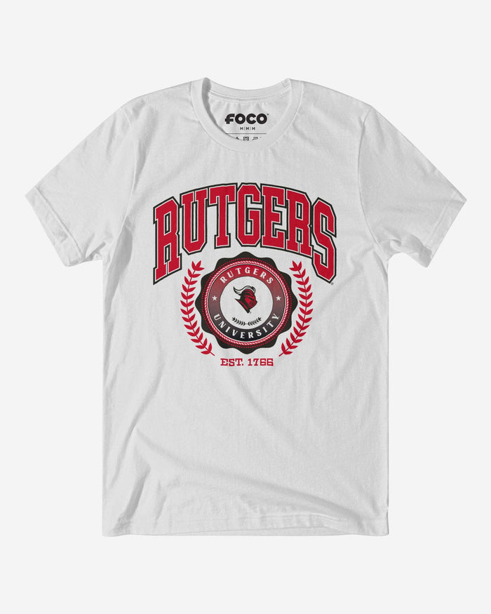 Rutgers Scarlet Knights Team Crest T-Shirt FOCO White S - FOCO.com