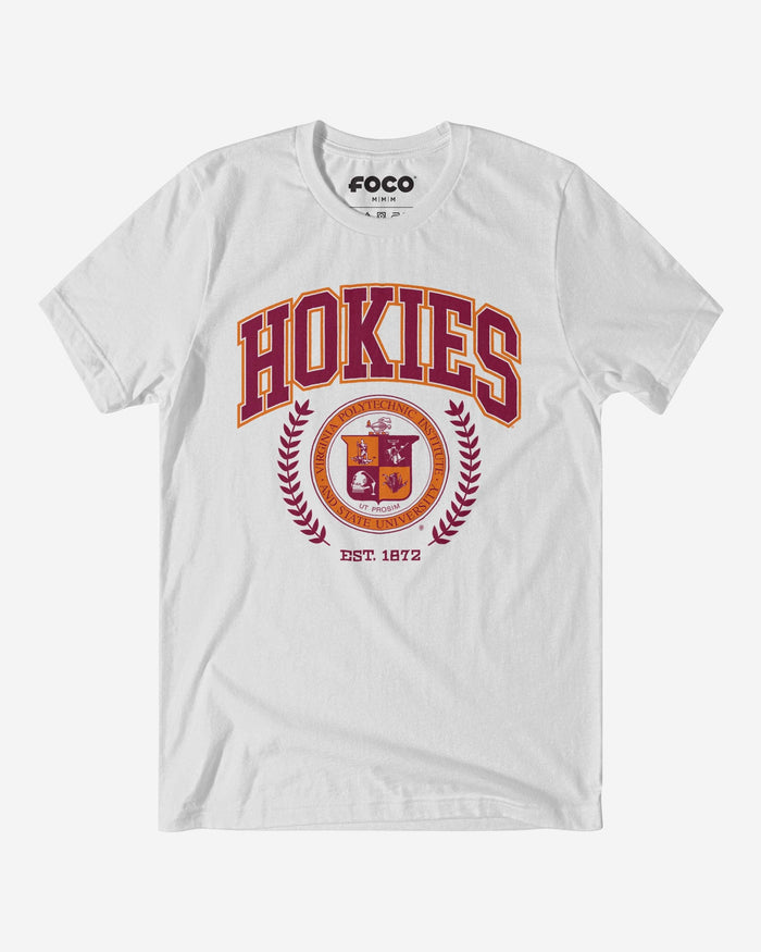 Virginia Tech Hokies Team Crest T-Shirt FOCO White S - FOCO.com