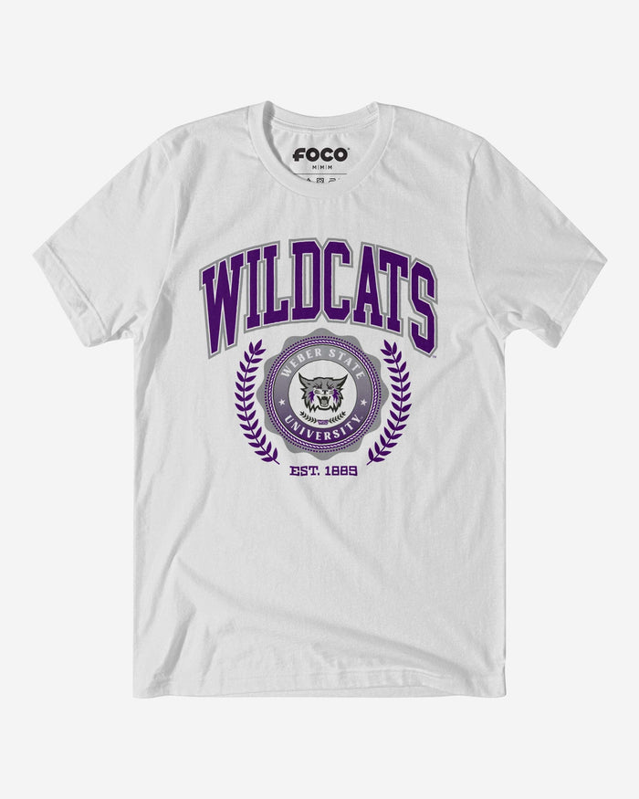 Weber State Wildcats Team Crest T-Shirt FOCO White S - FOCO.com