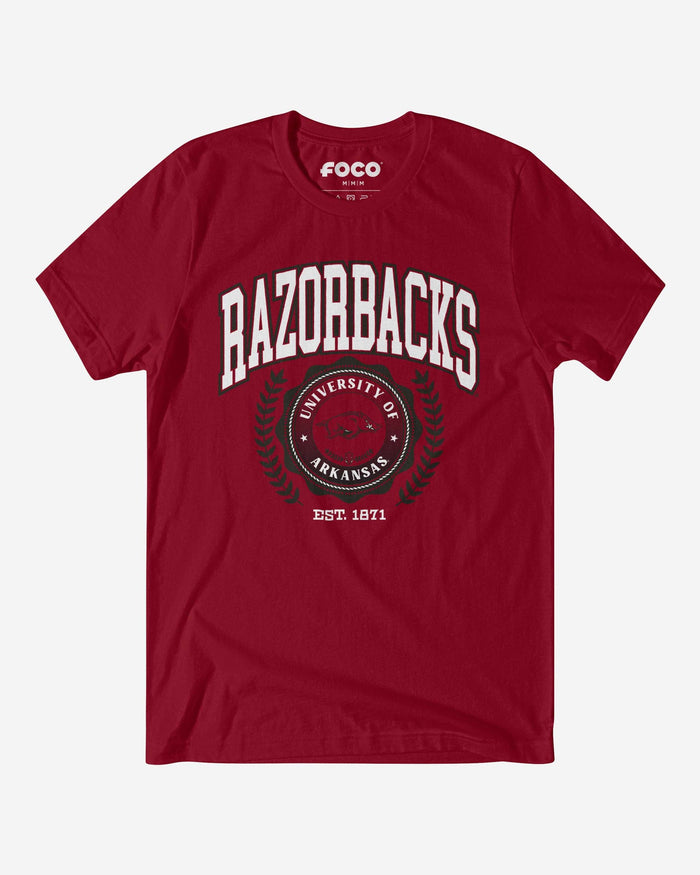 Arkansas Razorbacks Team Crest T-Shirt FOCO Cardinal S - FOCO.com