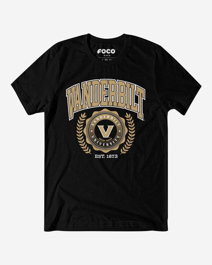 Vanderbilt Commodores Team Crest T-Shirt FOCO Black S - FOCO.com