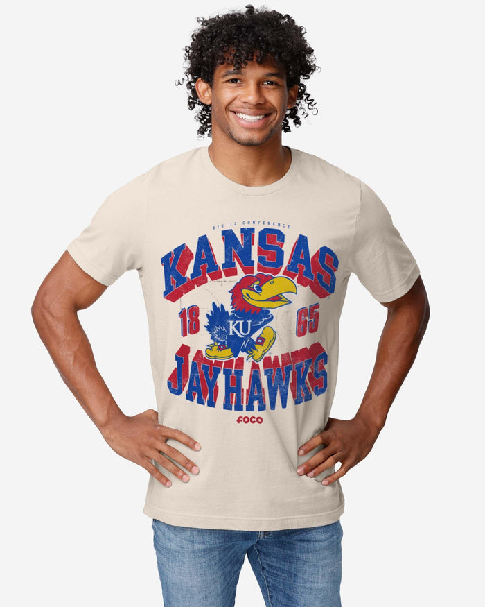 Kansas Jayhawks Court Arched Wordmark T-Shirt FOCO - FOCO.com