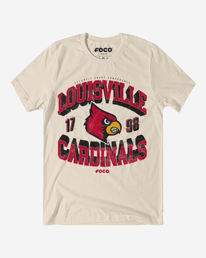 Louisville Cardinals Court Arched Wordmark T-Shirt FOCO S - FOCO.com