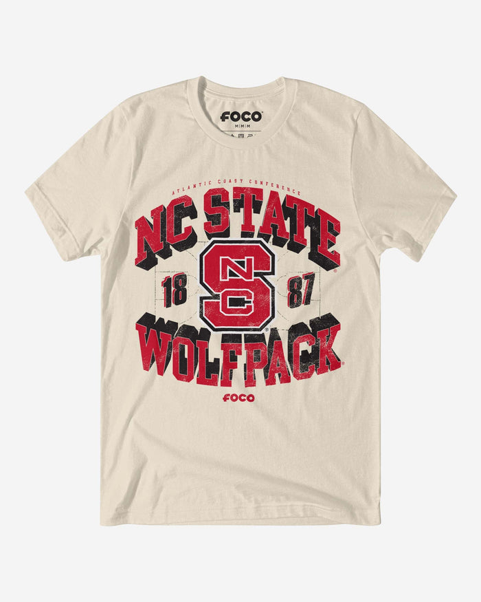 NC State Wolfpack Court Arched Wordmark T-Shirt FOCO S - FOCO.com