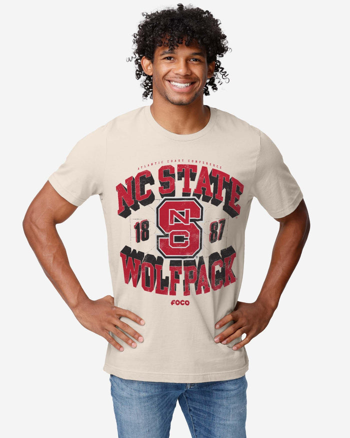 NC State Wolfpack Court Arched Wordmark T-Shirt FOCO - FOCO.com