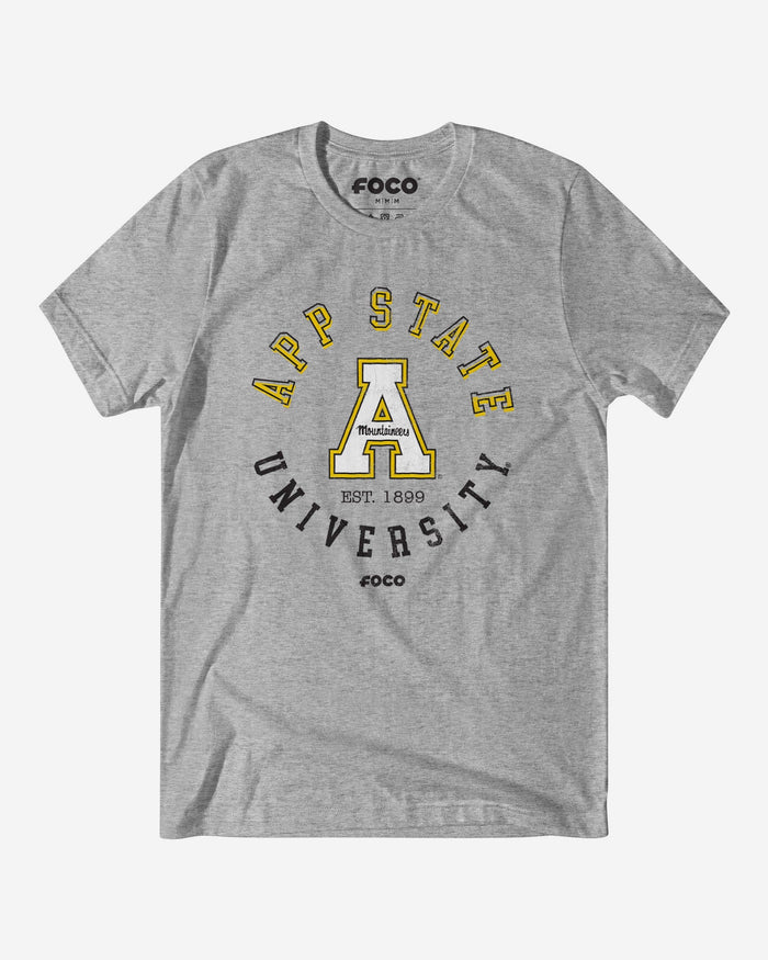 Appalachian State Mountaineers Circle Vintage T-Shirt FOCO S - FOCO.com