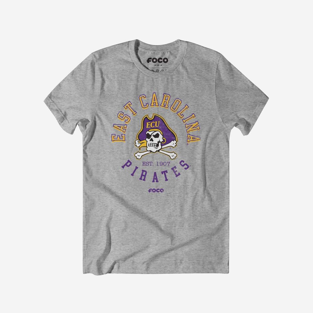 East Carolina Pirates Circle Vintage T-Shirt FOCO S - FOCO.com