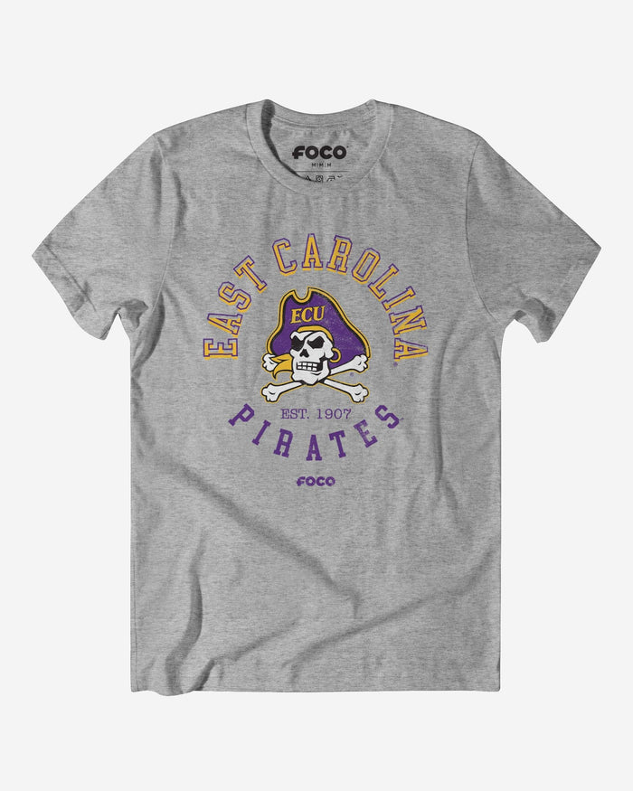 East Carolina Pirates Circle Vintage T-Shirt FOCO S - FOCO.com