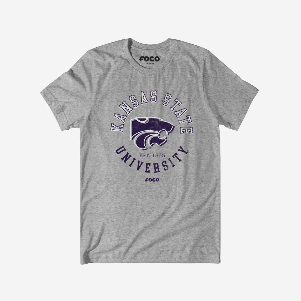 Kansas State Wildcats Circle Vintage T-Shirt FOCO S - FOCO.com