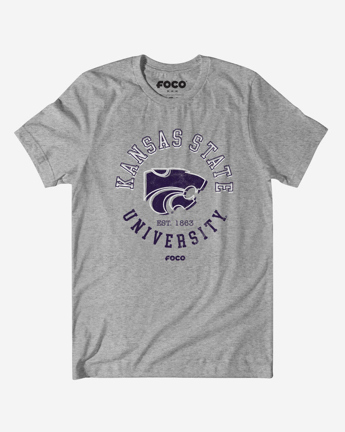 Kansas State Wildcats Circle Vintage T-Shirt FOCO S - FOCO.com
