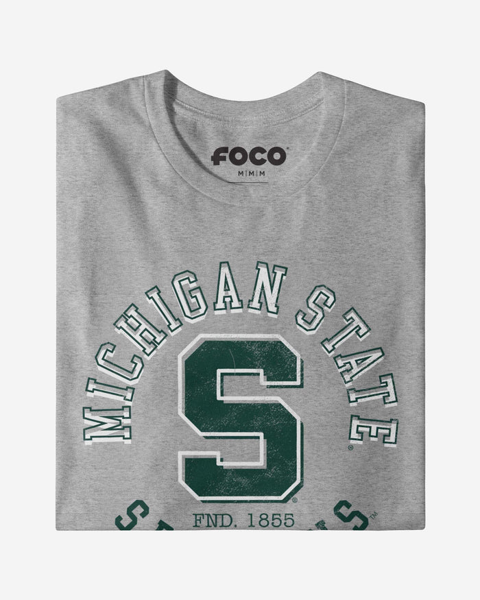 Michigan State Spartans Circle Vintage T-Shirt FOCO - FOCO.com