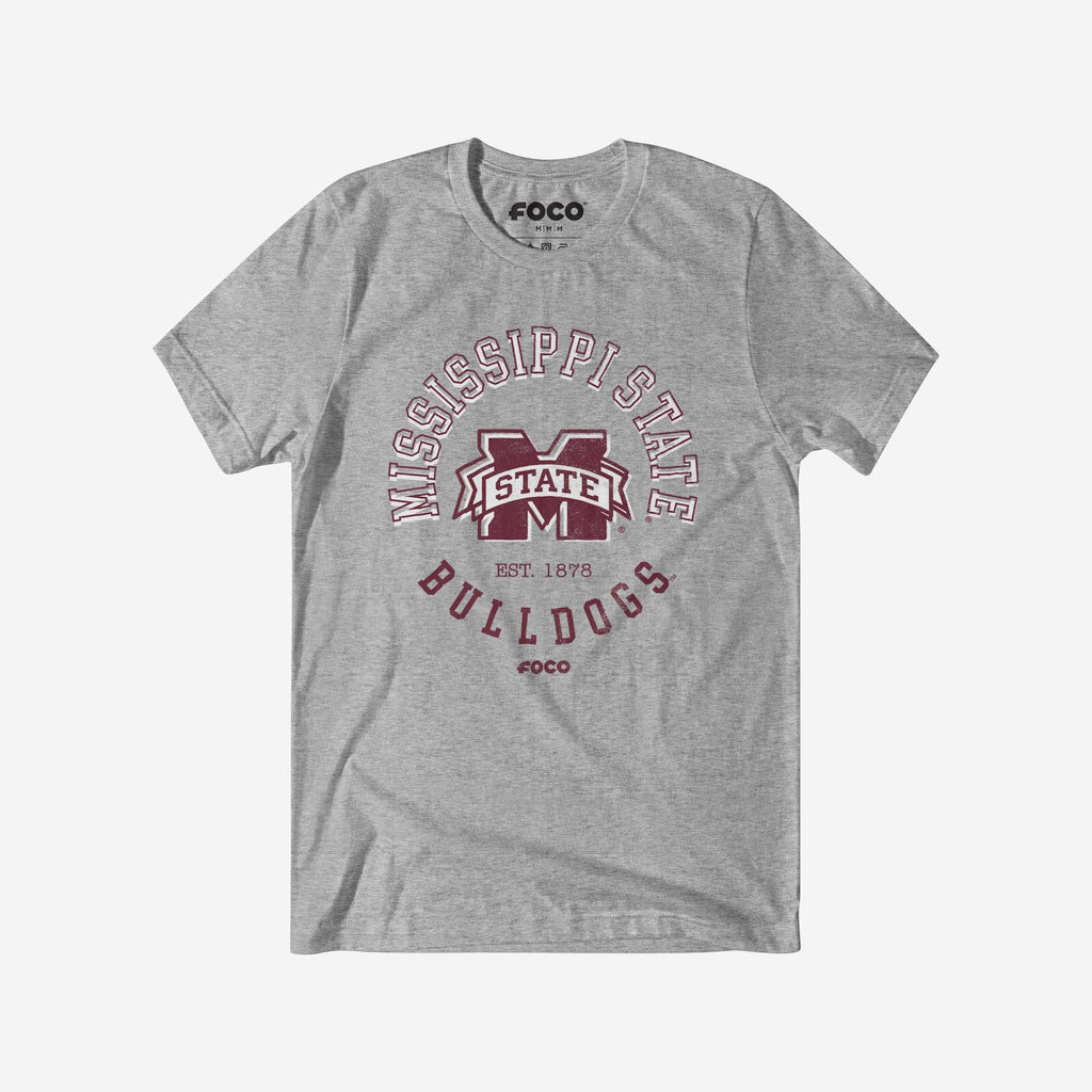 Mississippi State Bulldogs Circle Vintage T-Shirt FOCO S - FOCO.com