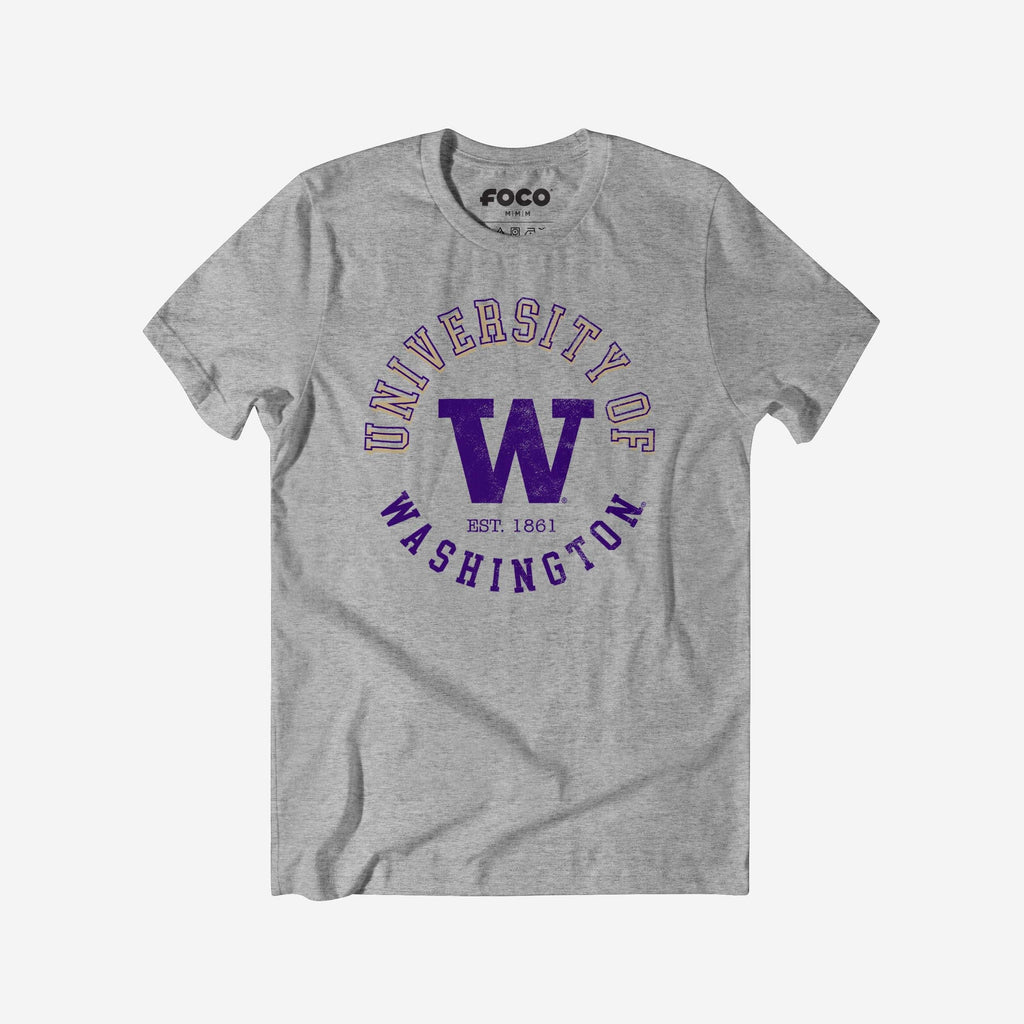 Washington Huskies Circle Vintage T-Shirt FOCO S - FOCO.com