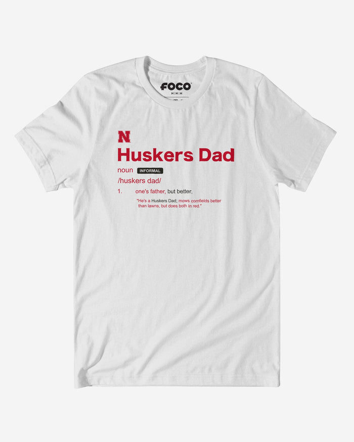Nebraska Cornhuskers Dad Definition T-Shirt FOCO S - FOCO.com