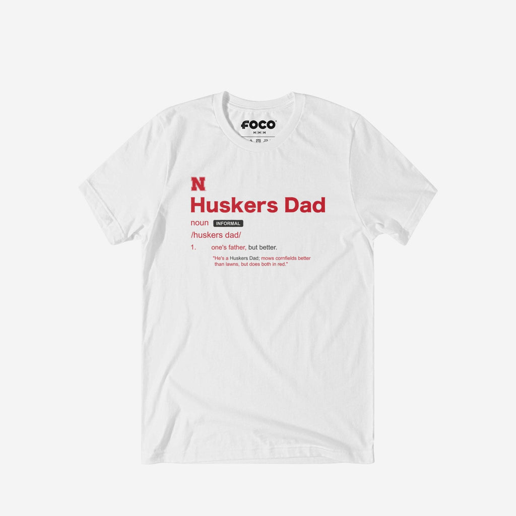 Nebraska Cornhuskers Dad Definition T-Shirt FOCO S - FOCO.com