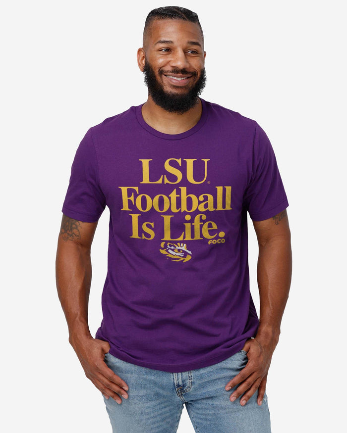 LSU Tigers Football is Life T-Shirt FOCO - FOCO.com