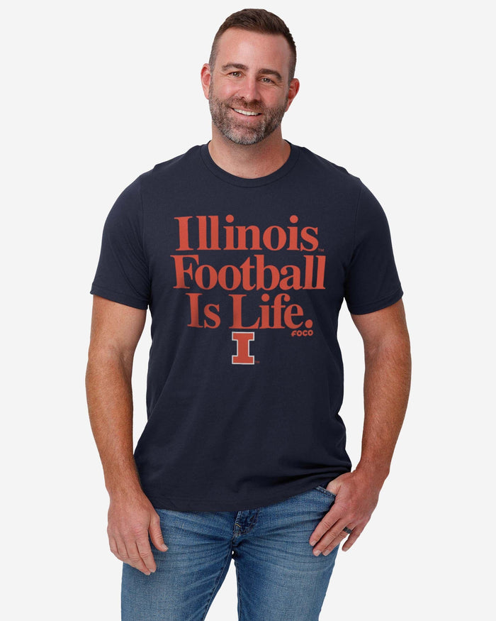 Illinois Fighting Illini Football is Life T-Shirt FOCO - FOCO.com