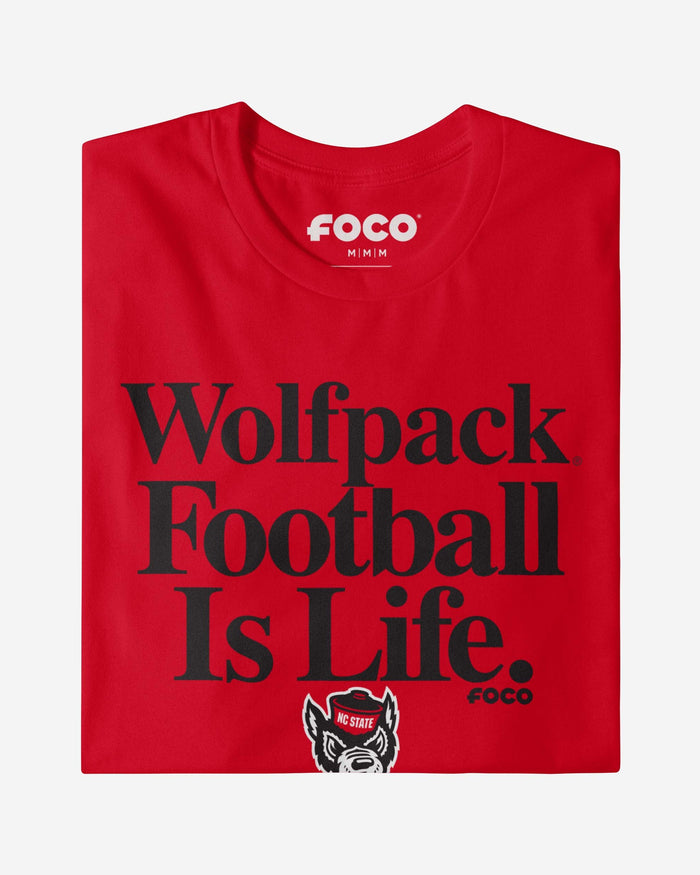 NC State Wolfpack Football is Life T-Shirt FOCO - FOCO.com