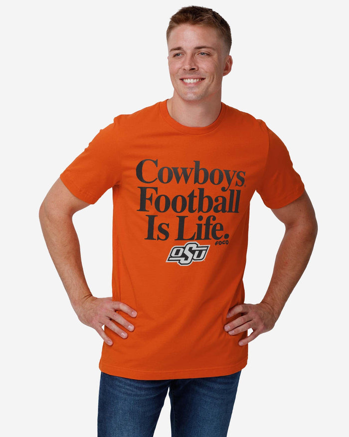 Oklahoma State Cowboys Football is Life T-Shirt FOCO - FOCO.com