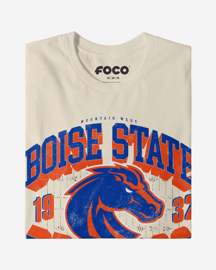 Boise State Broncos Field Arched Wordmark T-Shirt FOCO - FOCO.com