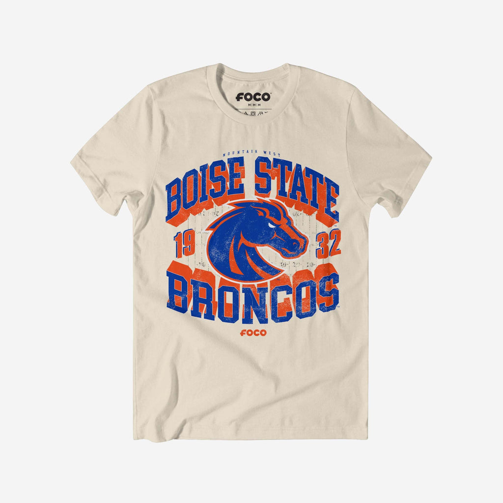 Boise State Broncos Field Arched Wordmark T-Shirt FOCO S - FOCO.com