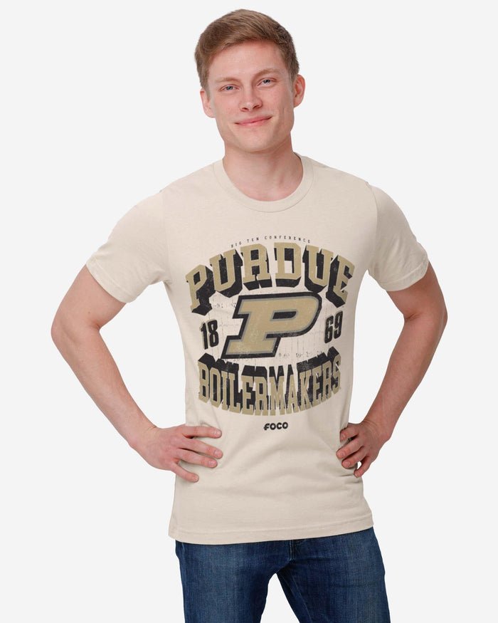 Purdue Boilermakers Field Arched Wordmark T-Shirt FOCO - FOCO.com