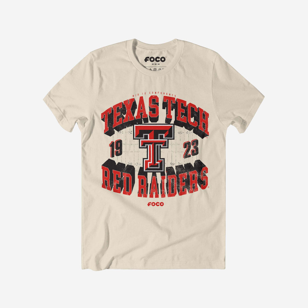 Texas Tech Red Raiders Field Arched Wordmark T-Shirt FOCO S - FOCO.com