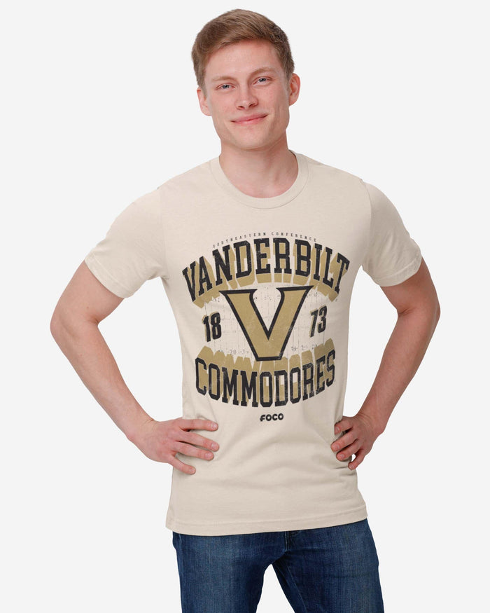 Vanderbilt Commodores Field Arched Wordmark T-Shirt FOCO - FOCO.com