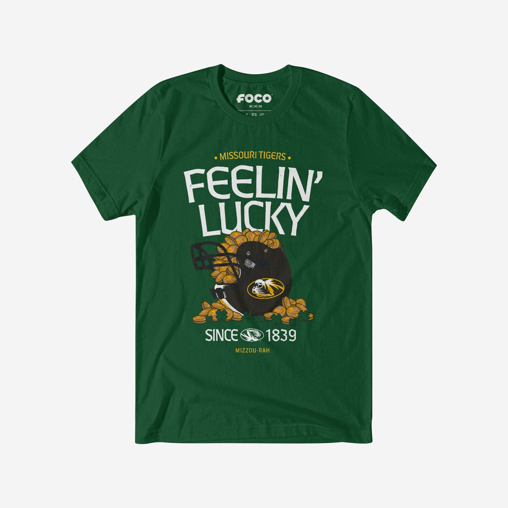 Missouri Tigers Feelin Lucky Helmet T-Shirt FOCO - FOCO.com