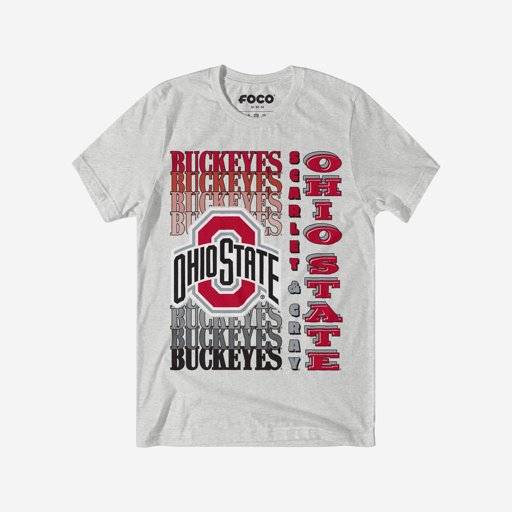 Ohio State Buckeyes Gradient Wordmark T-Shirt FOCO S - FOCO.com