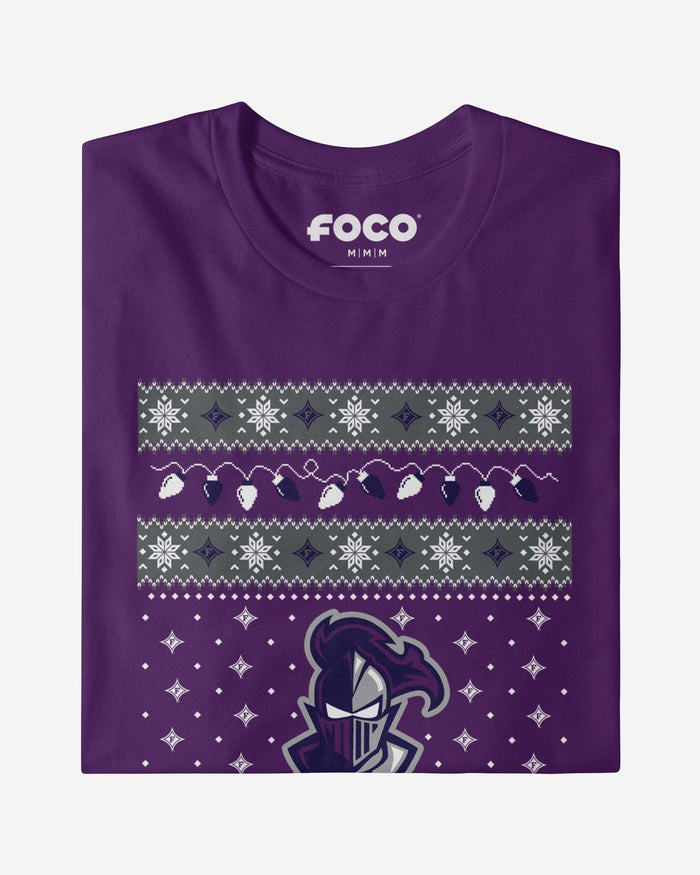 Furman Paladins Holiday Lights Sweater T-Shirt FOCO - FOCO.com