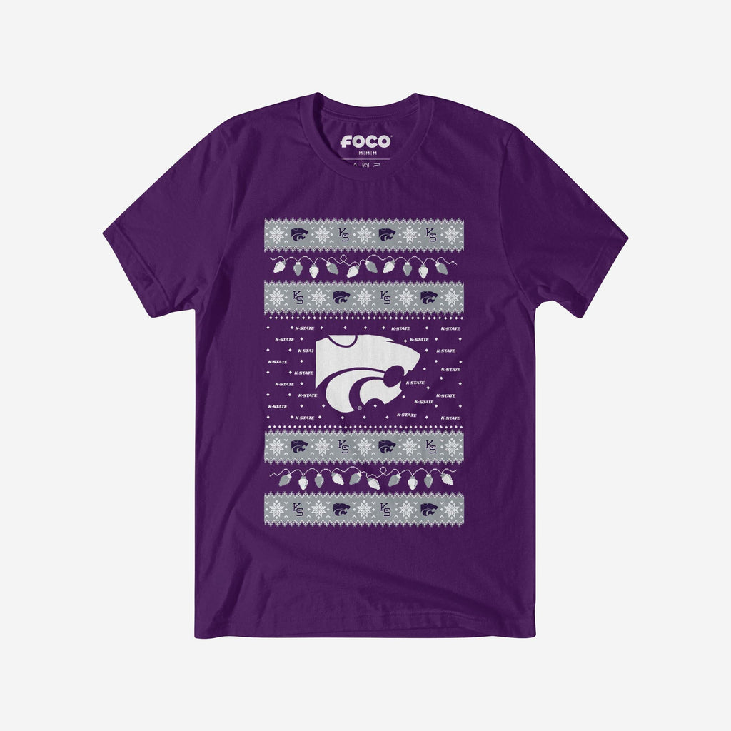 Kansas State Wildcats Holiday Lights Sweater T-Shirt FOCO S - FOCO.com