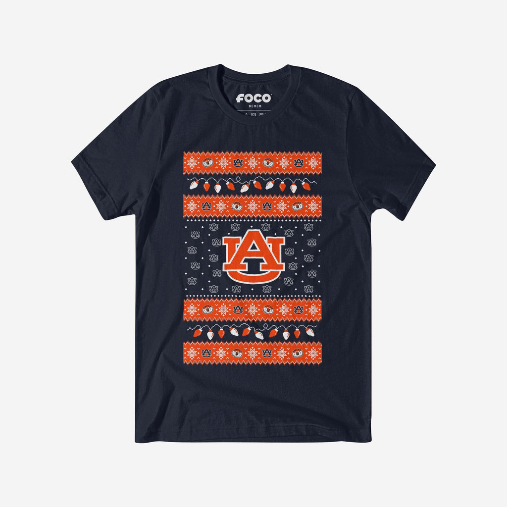 Auburn Tigers Holiday Lights Sweater T-Shirt FOCO S - FOCO.com