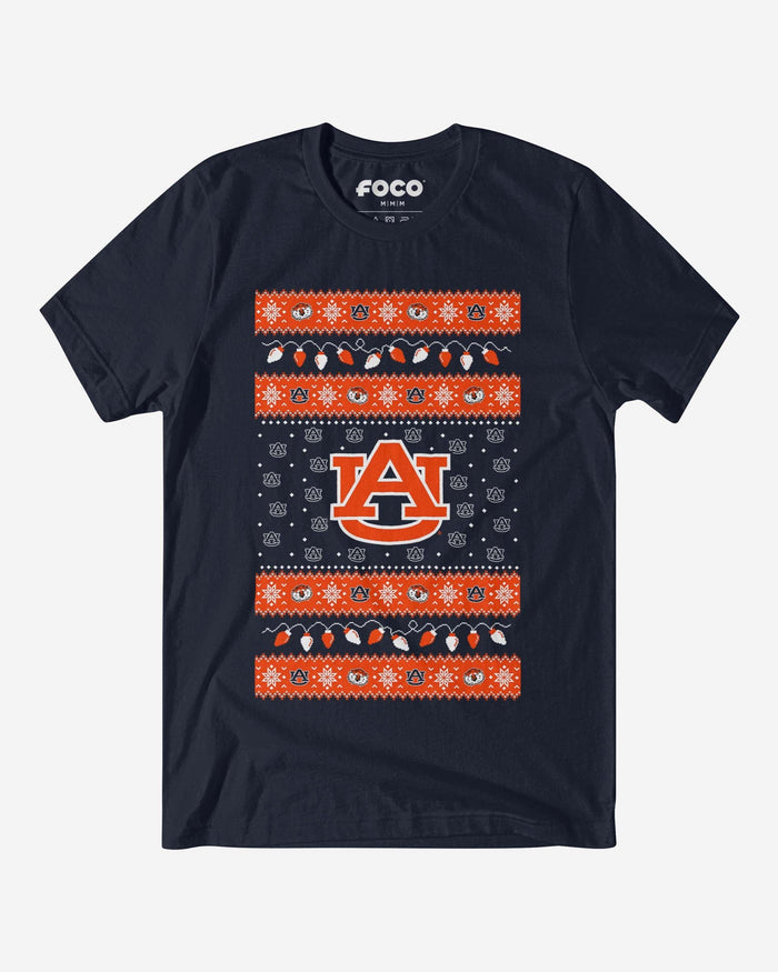 Auburn Tigers Holiday Lights Sweater T-Shirt FOCO S - FOCO.com