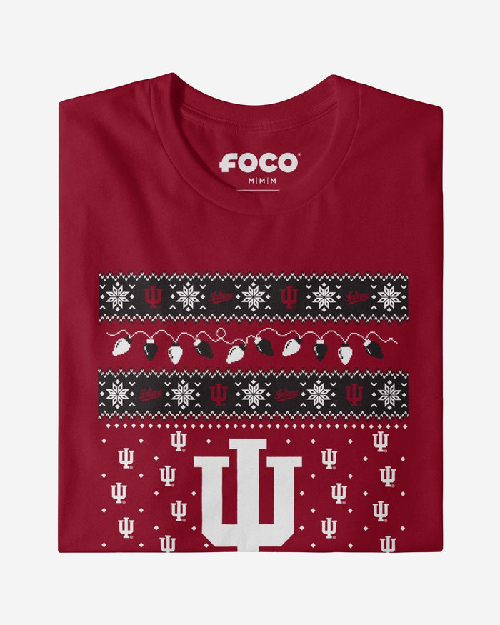 Indiana Hoosiers Holiday Lights Sweater T-Shirt FOCO - FOCO.com