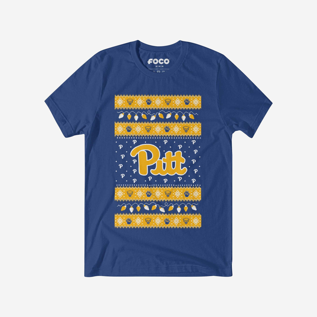 Pittsburgh Panthers Holiday Lights Sweater T-Shirt FOCO S - FOCO.com