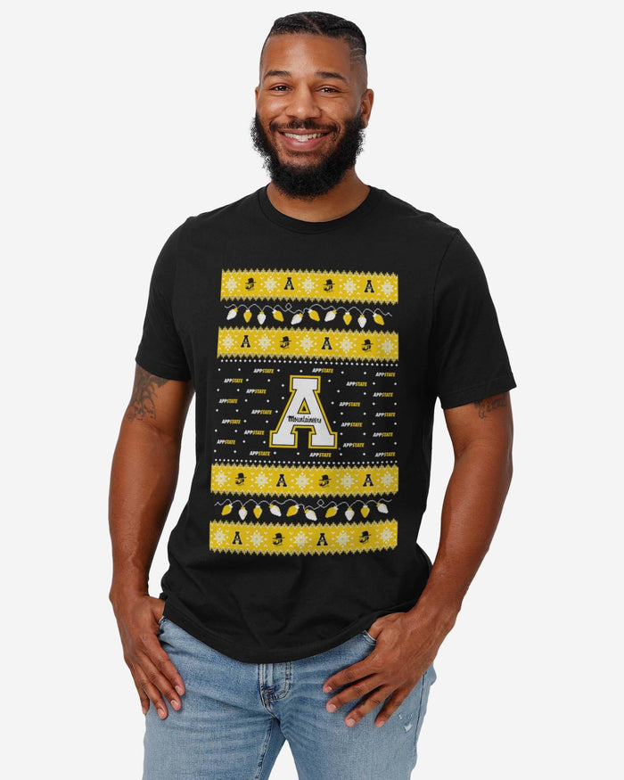 Appalachian State Mountaineers Holiday Lights Sweater T-Shirt FOCO - FOCO.com