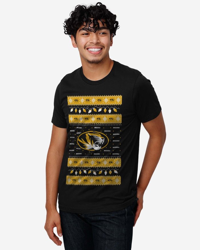 Missouri Tigers Holiday Lights Sweater T-Shirt FOCO - FOCO.com