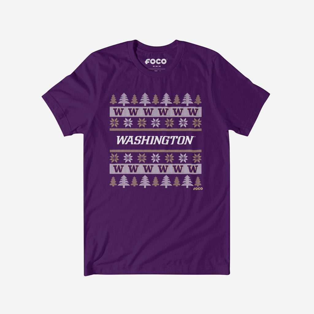 Washington Huskies Holiday Sweater T-Shirt FOCO S - FOCO.com